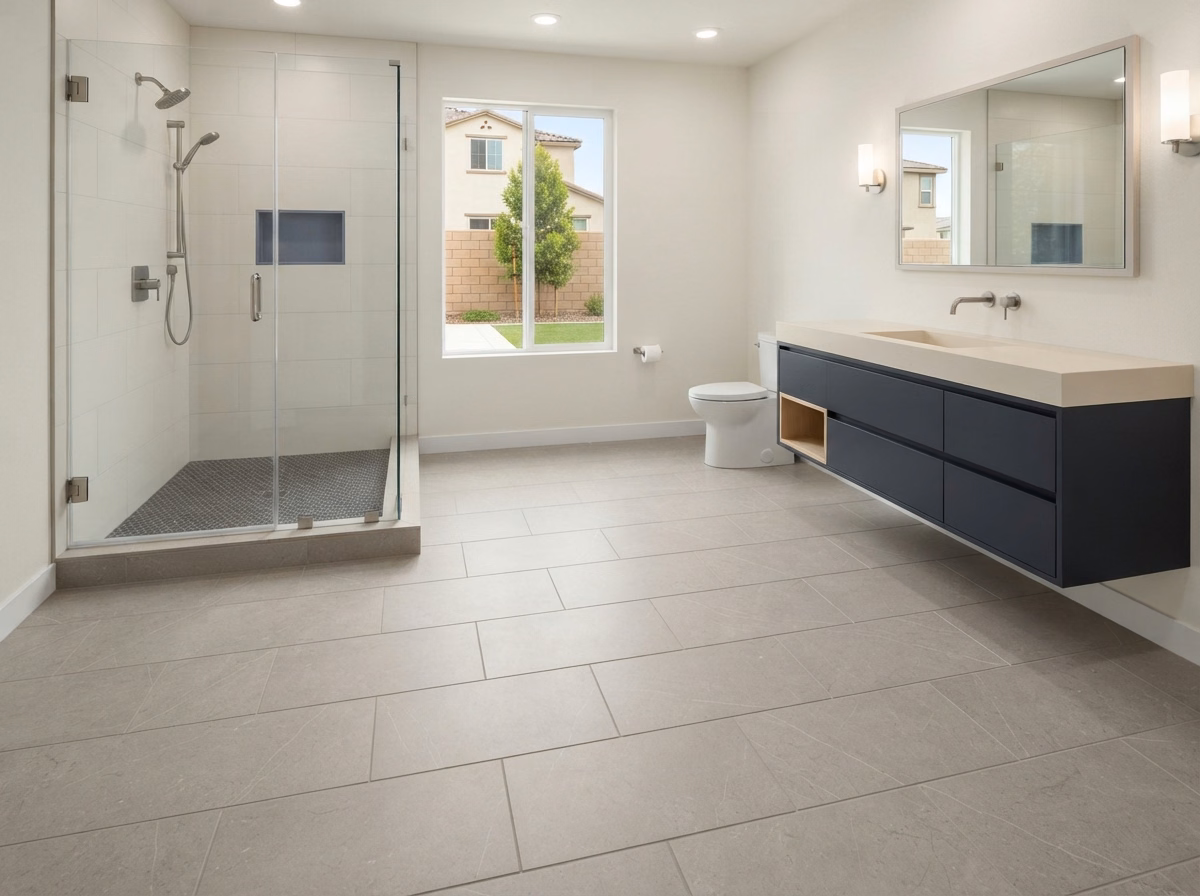 Bathroom Flooring Catalog 03 Sample 02 in Riverside County.
