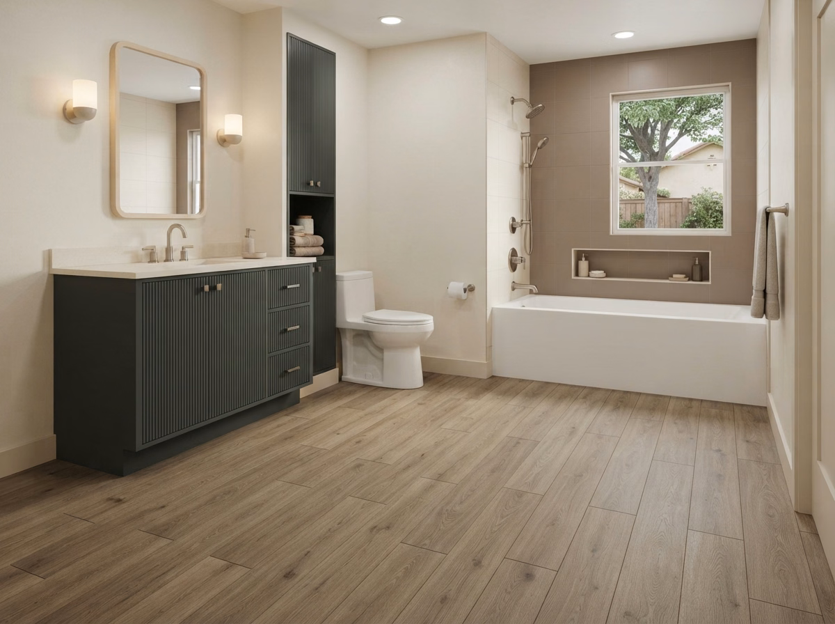 Bathroom Flooring Catalog 03 Sample 04 in Riverside County.