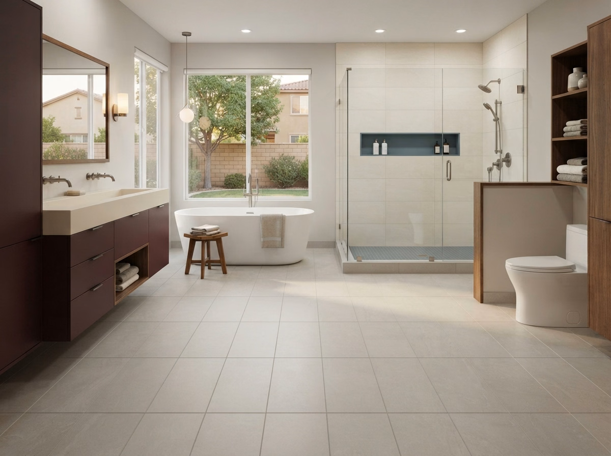 Bathroom Flooring Catalog 03 Sample 06 in Riverside County.