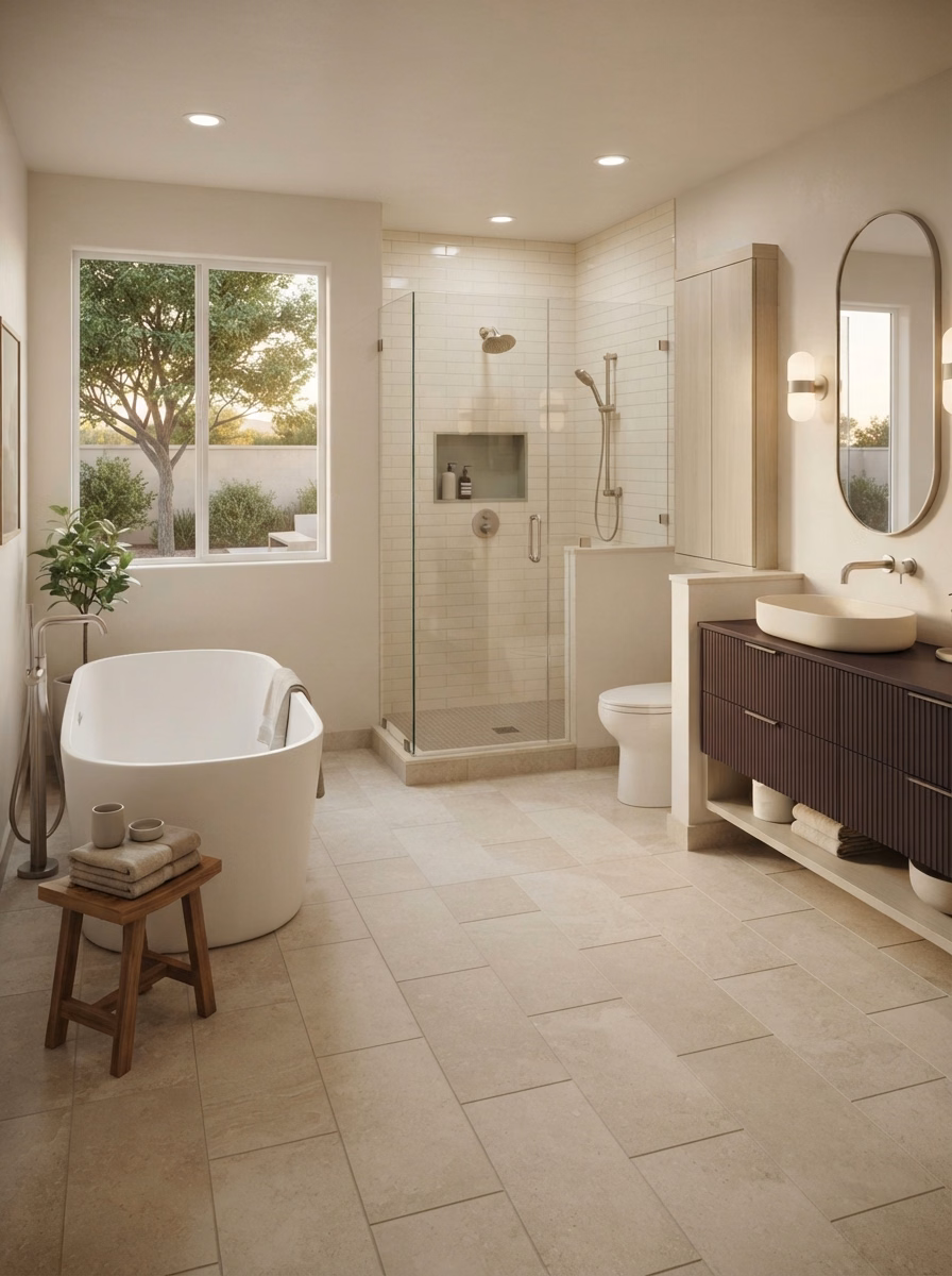 Catalog 04 Spa and Wellness Inspired Bathroom Flooring in Riverside County.
