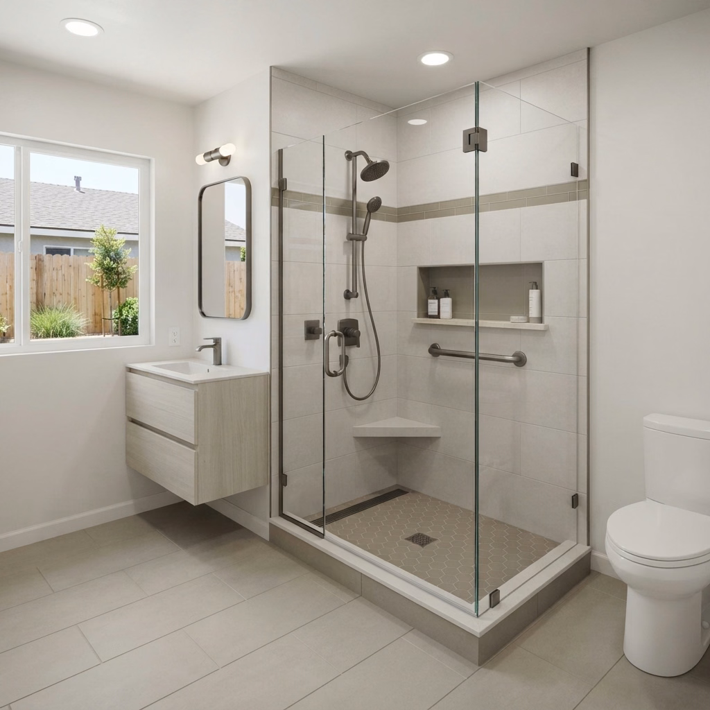 Tub-to-shower project pricing in Riverside County.