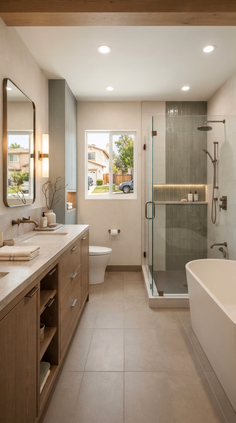Bathroom styles for Riverside County homes.