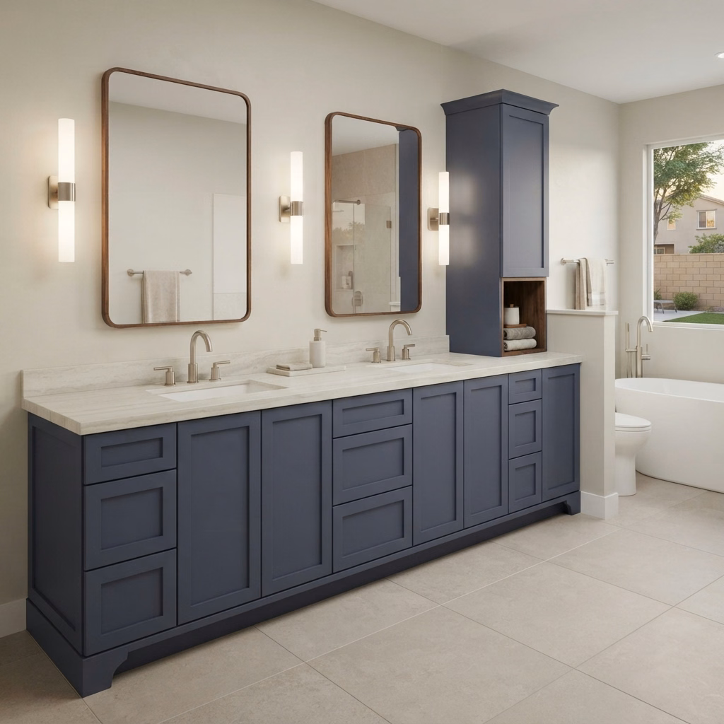 Double Sink Vanities Vanity Installation in Riverside County.