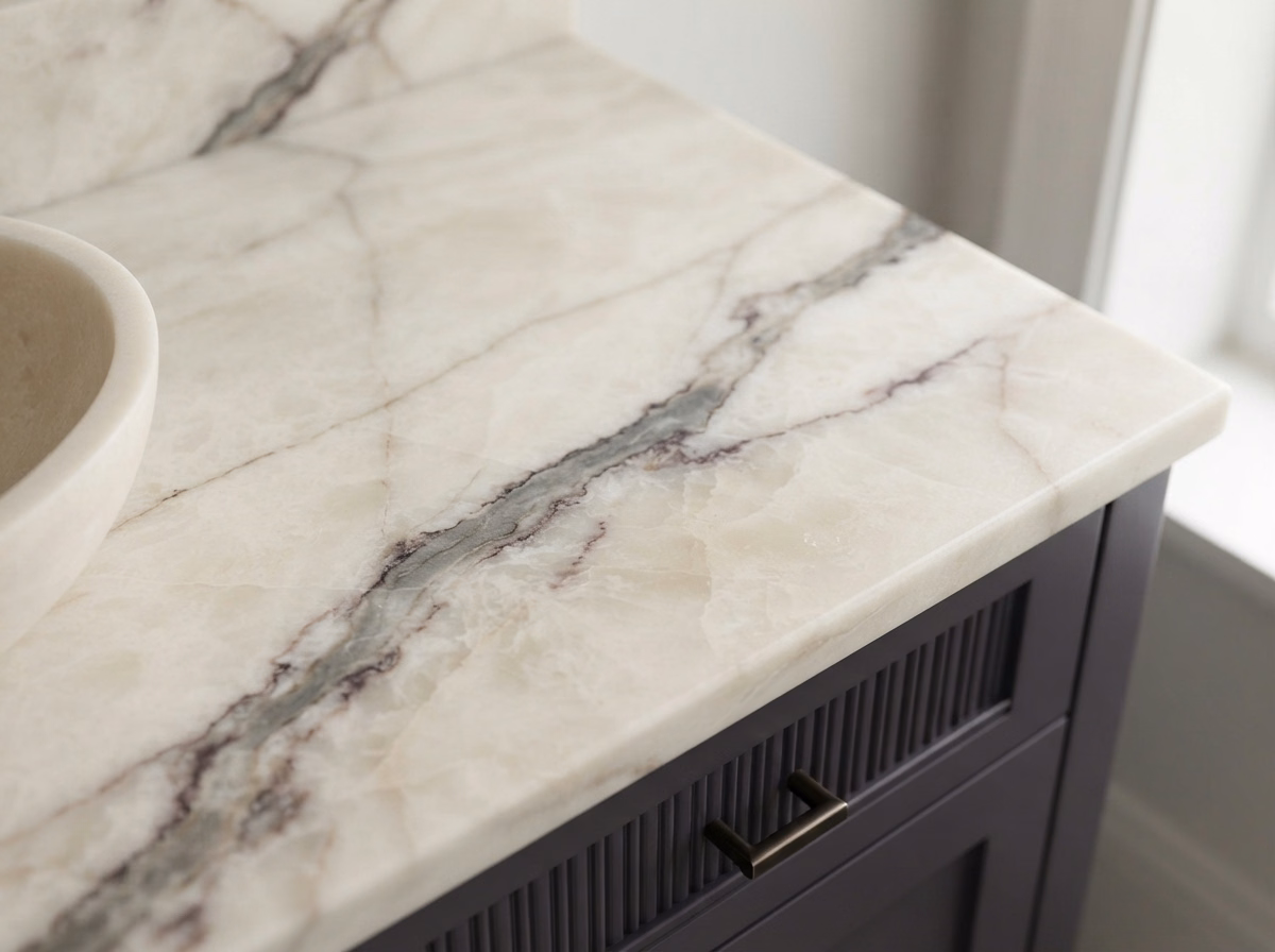 Marble Vanity Installation in Riverside County.