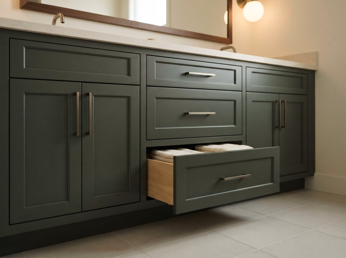 Shaker Vanity Installation in Riverside County.