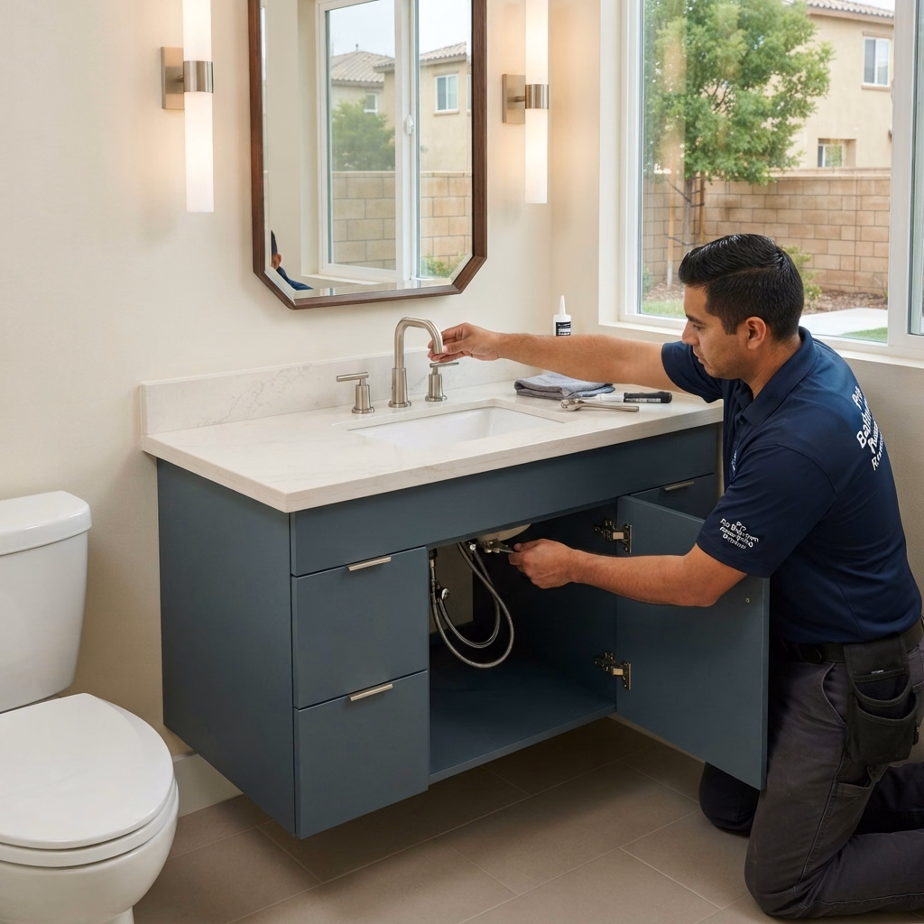 Whats Included Sink Vanity Installation in Riverside County.