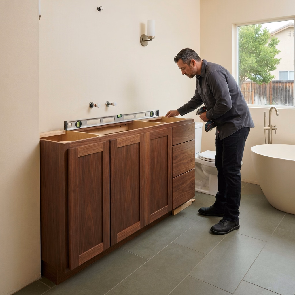 Whats Included Vanity Cabinet Vanity Installation in Riverside County.