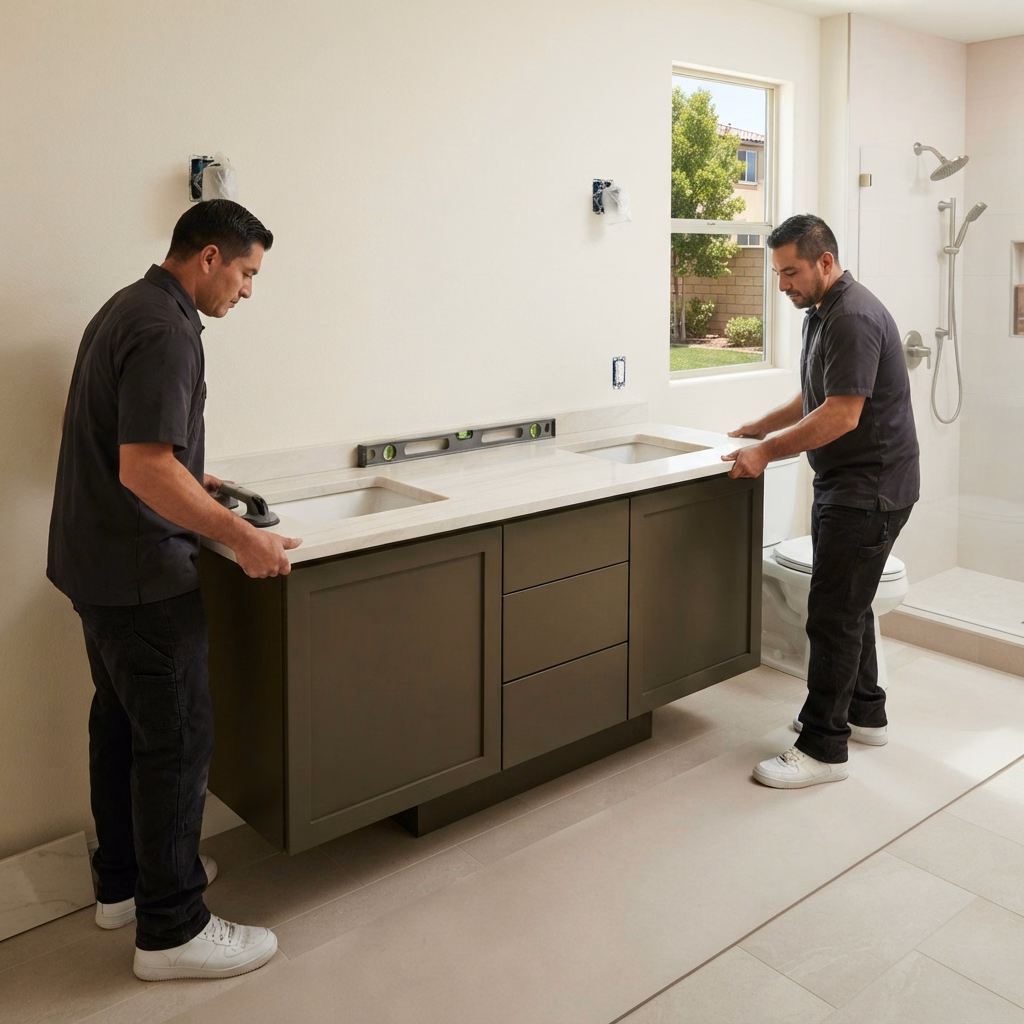 Whats Included Vanity Countertop Vanity Installation in Riverside County.