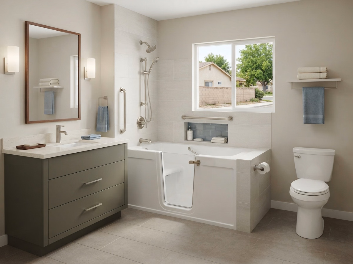 Bathtub installation in Riverside County.
