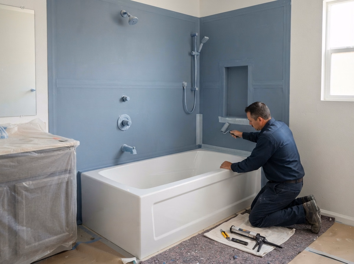 New Tub Installation Vs Bathtub Bathtub Installation in Riverside County.