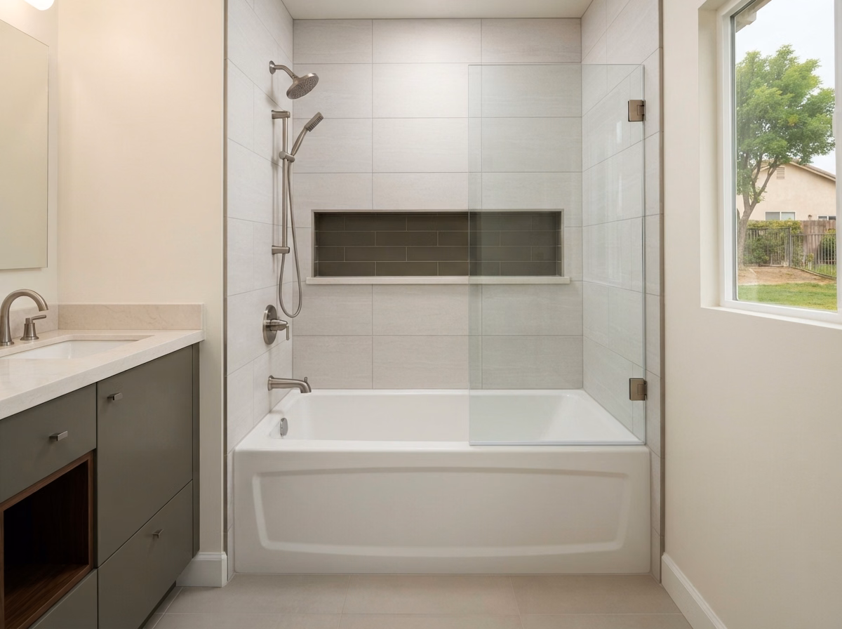 The Upgrade Fixed Leaks Bathtub Installation in Riverside County.