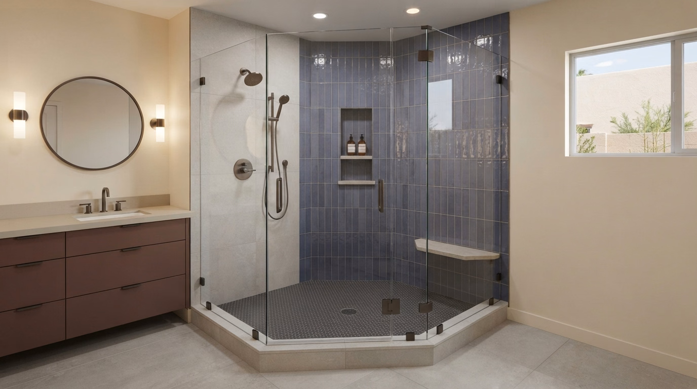 Shower Remodel in Riverside County.