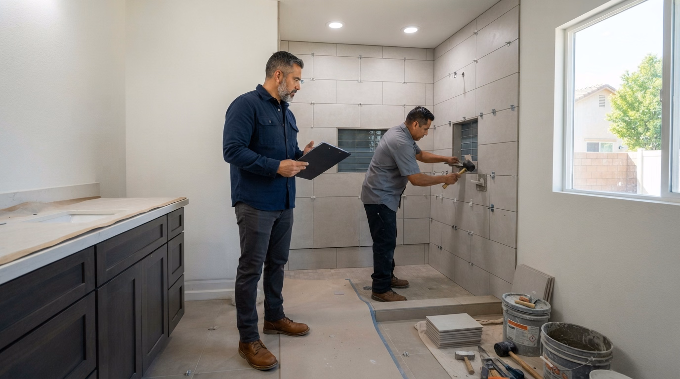 Bathroom remodeling process planning