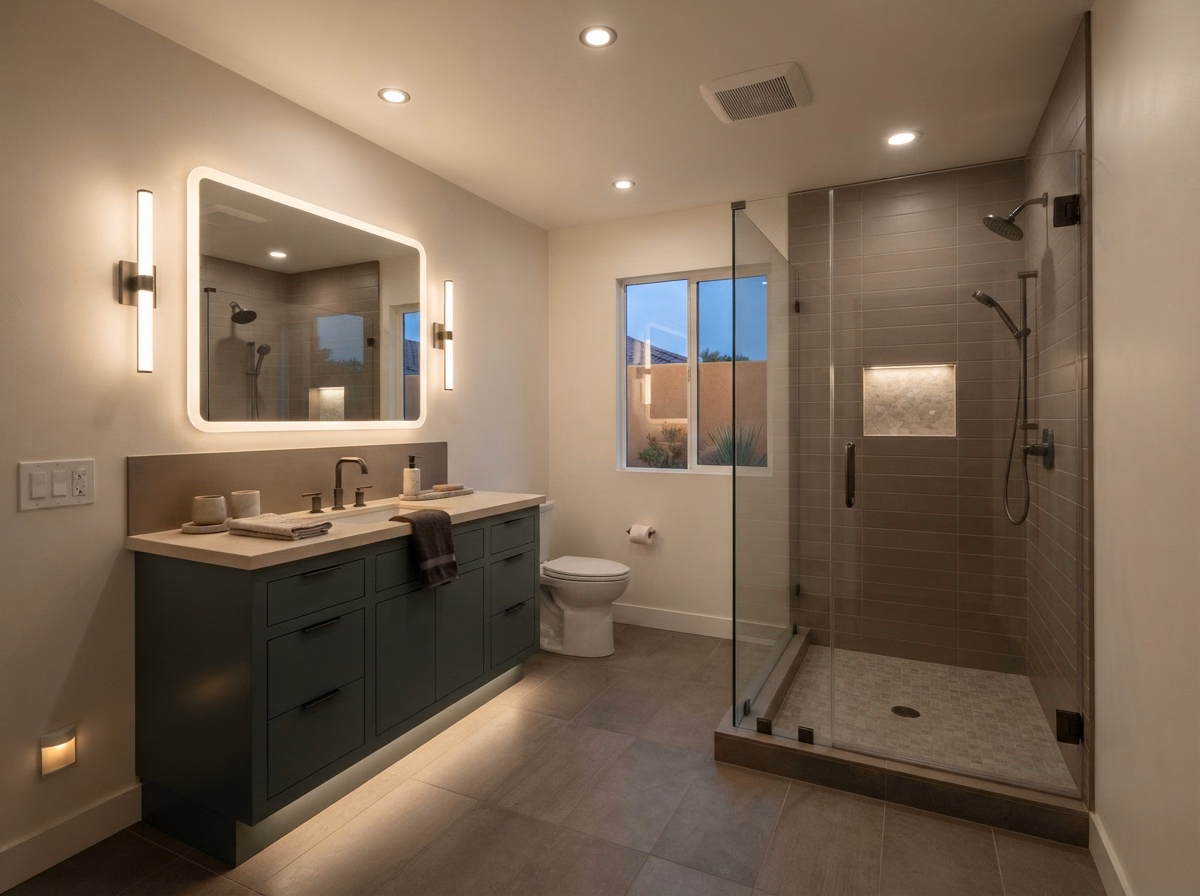 Bathroom Lighting in Riverside County.