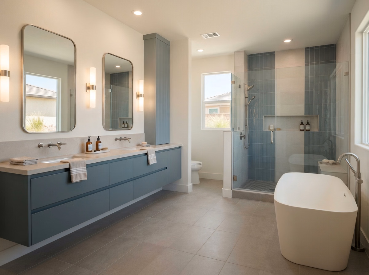 Master Bath Menifee Ca in Riverside County.