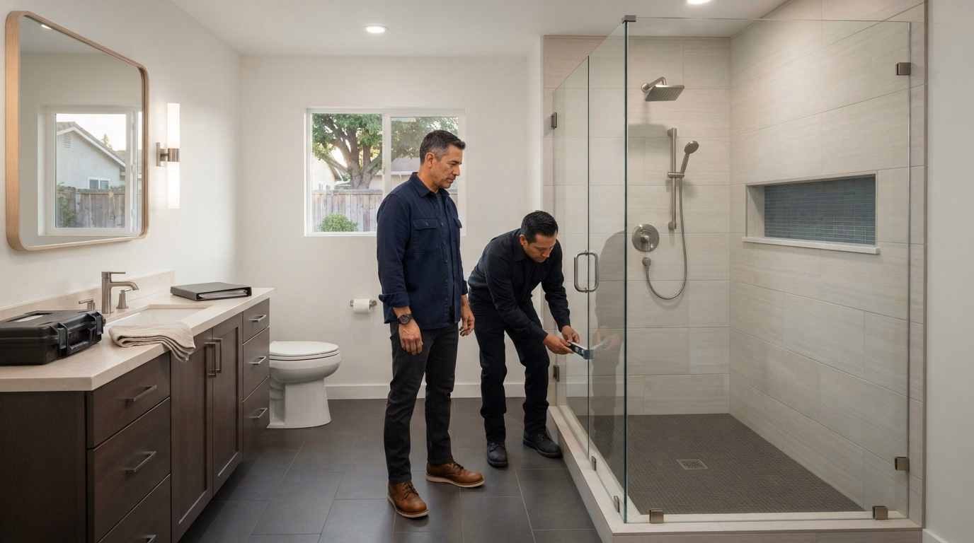 Shower Remodeling Process in Riverside County.