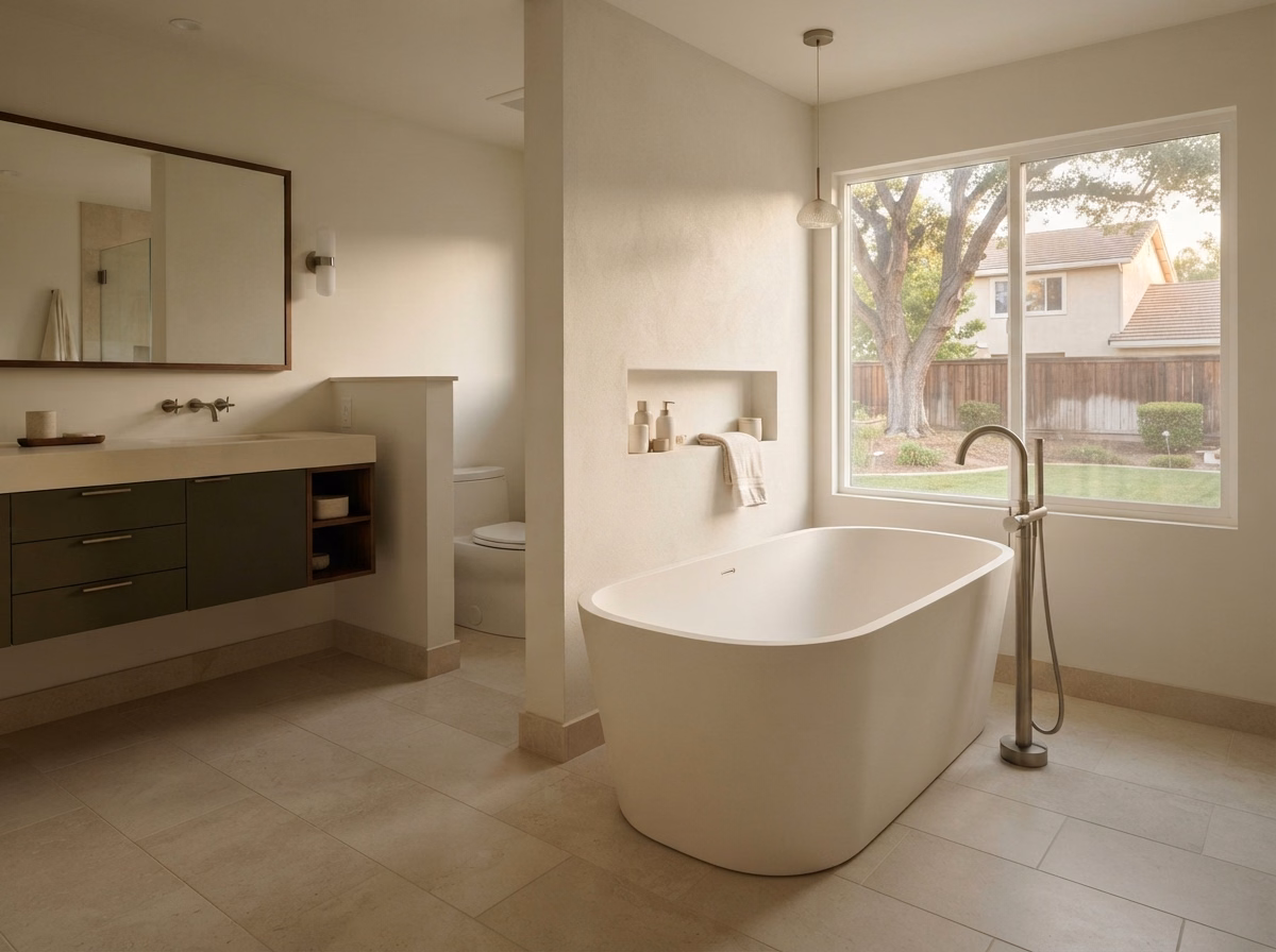 Freestanding Bathtubs Shower to Tub Conversion in Riverside County.