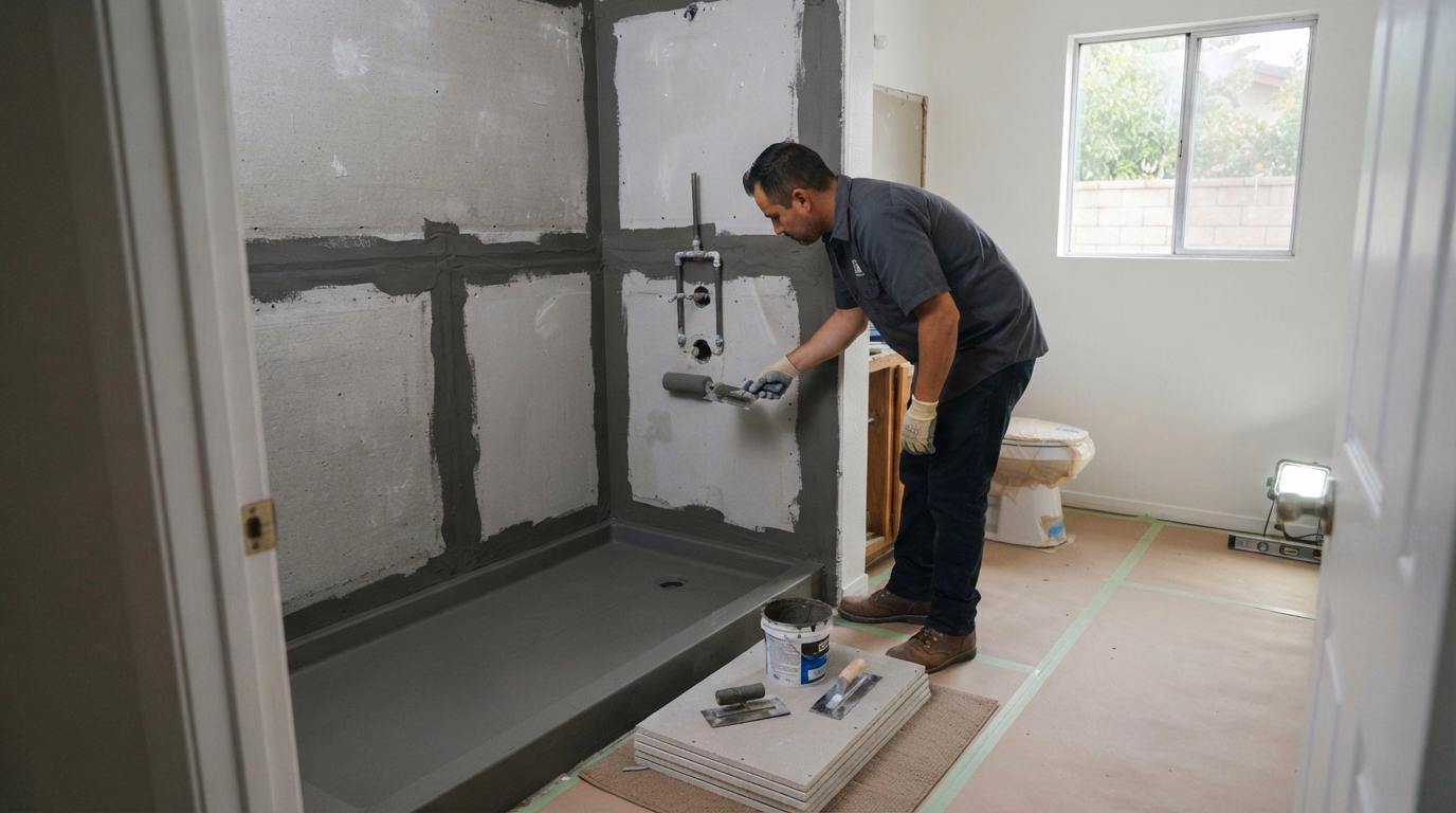Small Bathroom Remodeling Process Demolition and Prep | Riverside County Small Bathroom Remodeling Process Demolition and Prep in Riverside County.